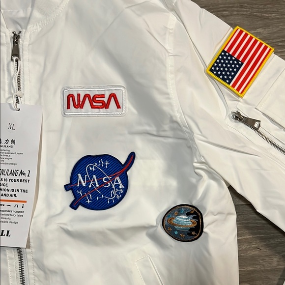 NASA White Jacket with Space Patches - Picture 3 of 9